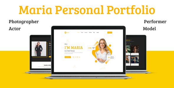 Maria - Personal Model and Designer Portfolio Template