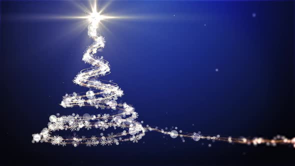 Christmas Tree Animation Blue