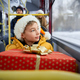 Passengers traveling by means of public transport druring winter, Christmas holidays. - PhotoDune Item for Sale