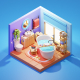 Isometric Stylized Cartoon Bathroom 34 items Pack Low-poly 3D model
