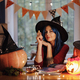 All hallows eve. woman in witch costume - PhotoDune Item for Sale