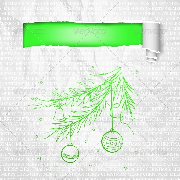Christmas Branch and Paper - Christmas Seasons/Holidays