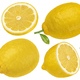 Lemon fruits isolated on white background, collection - PhotoDune Item for Sale