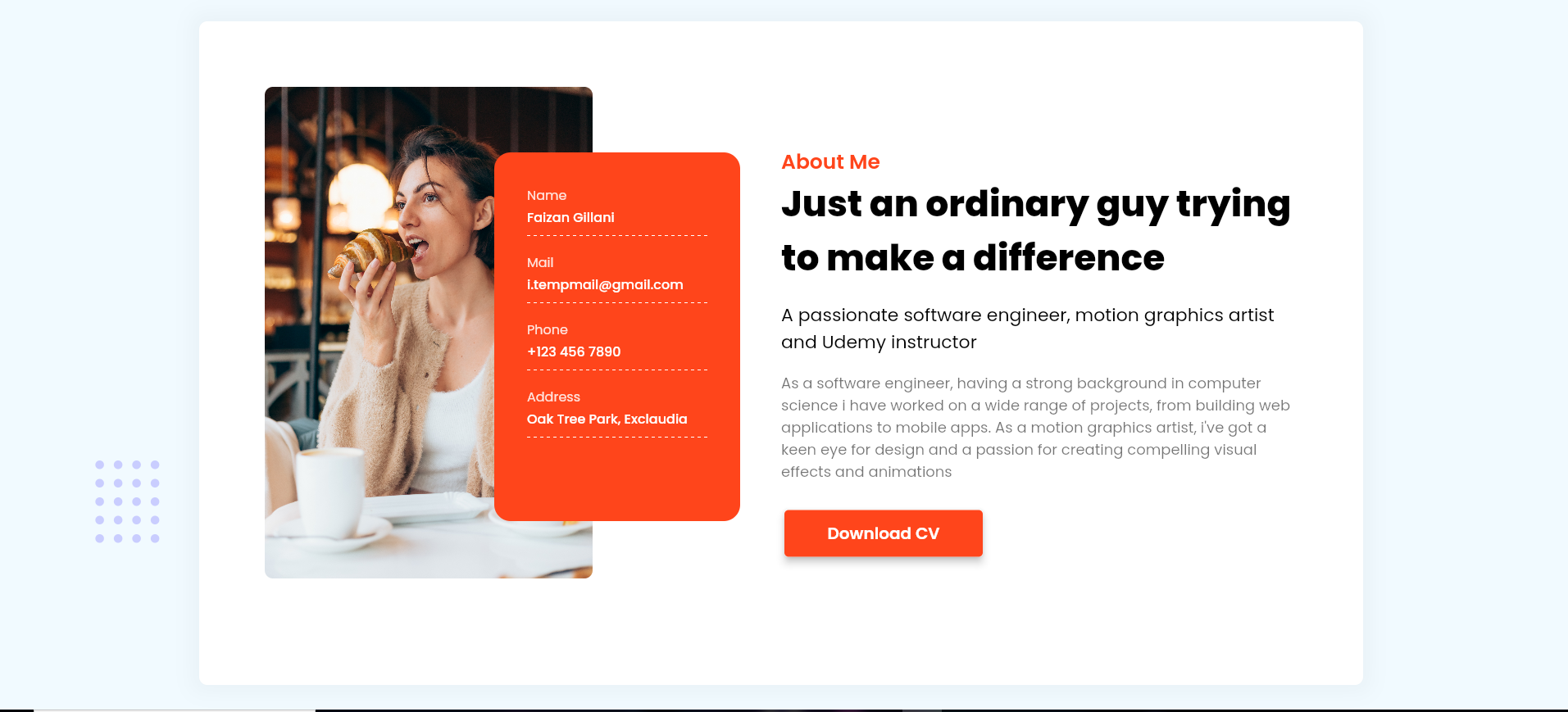 Fizzux - Personal Resume Flutter UI Web App by Fizzux | CodeCanyon
