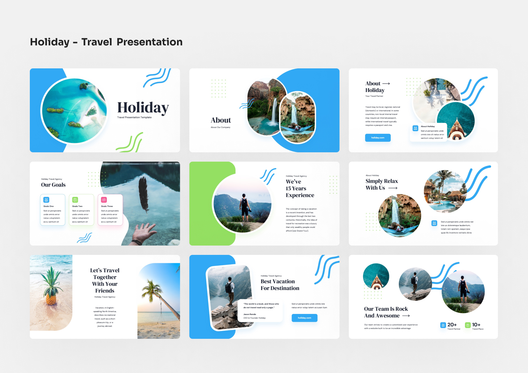 travel and holidays presentation