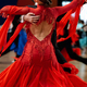 close up female dancer in red ball gown - PhotoDune Item for Sale