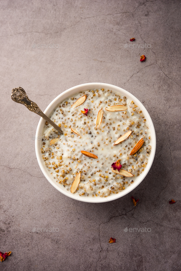 Kodo foxtail millet kheer or varagu arisi payasam is a popular Indian