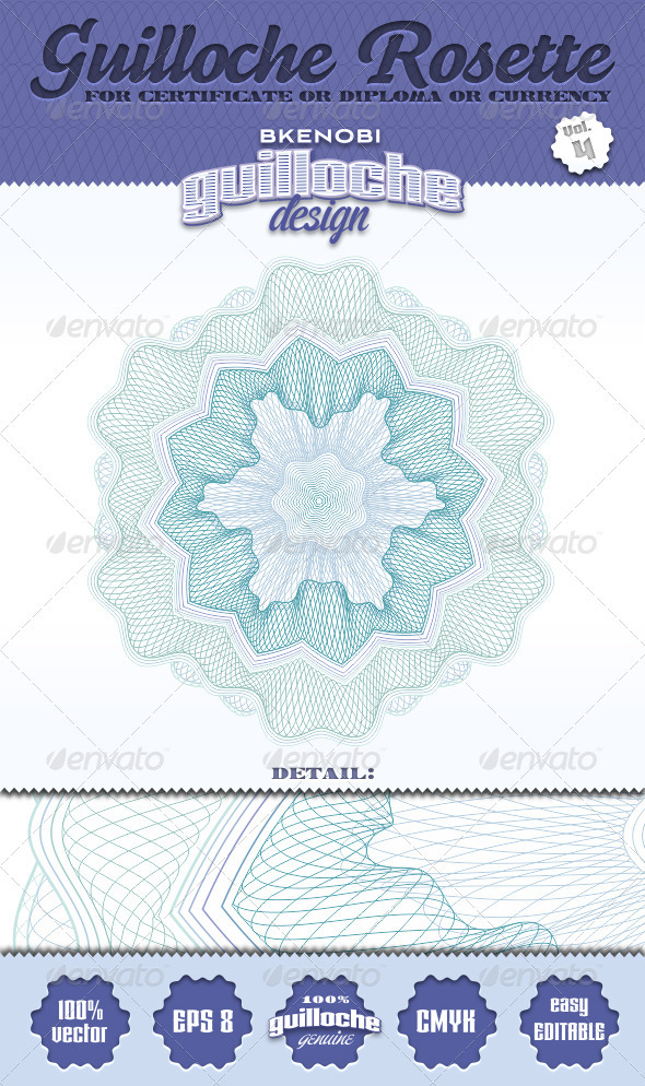 Guilloche Rosette Vol.4 - Decorative Symbols Decorative