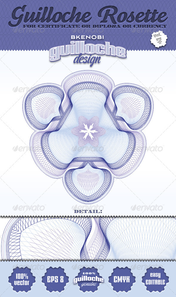Guilloche Rosette Vol.7 - Decorative Symbols Decorative