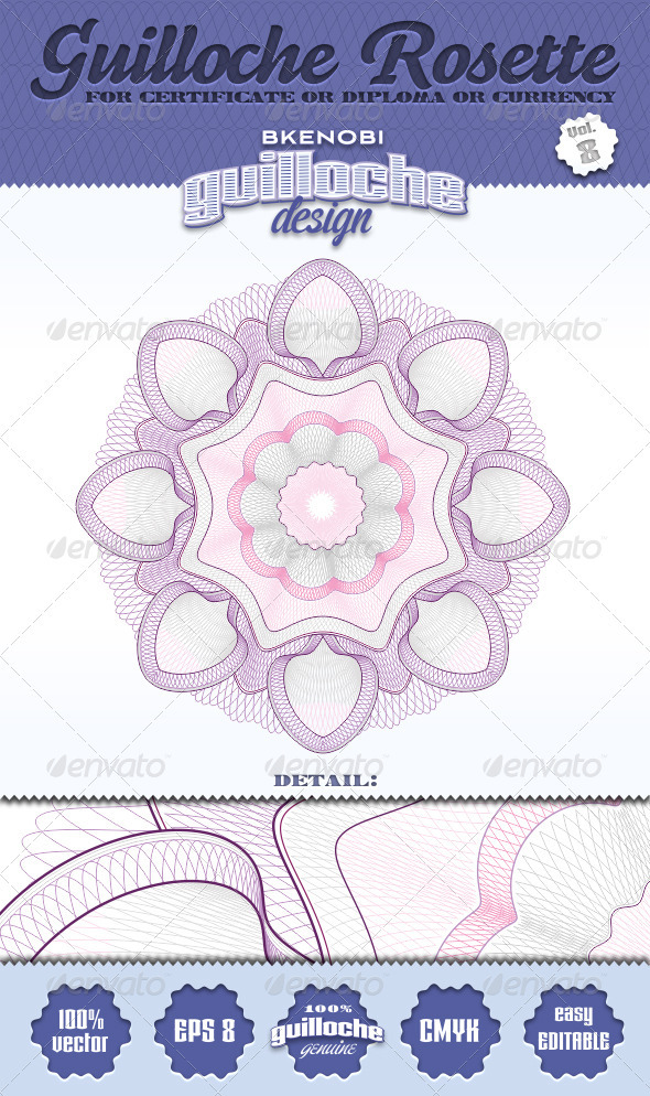Guilloche Rosette Vol.8 - Decorative Symbols Decorative