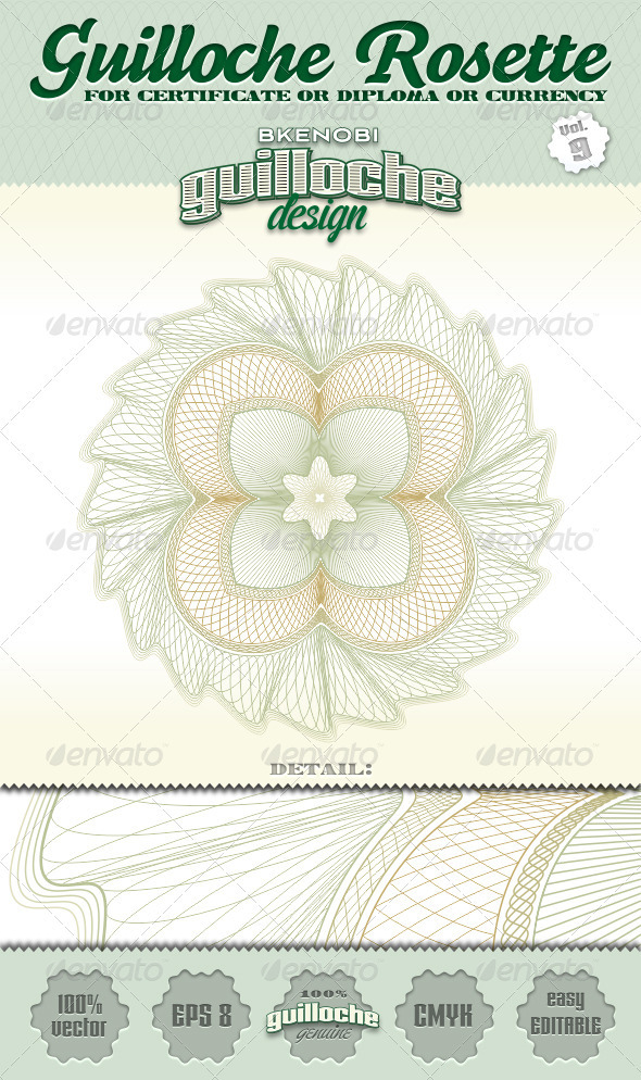 Guilloche Rosette Vol.9 - Decorative Symbols Decorative
