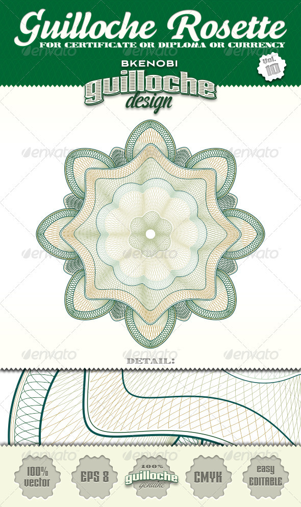 Guilloche Rosette Vol.10 - Decorative Symbols Decorative