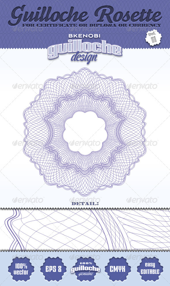 Guilloche Rosette Vol.11 - Decorative Symbols Decorative