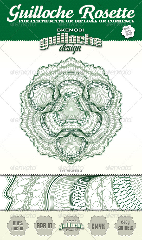 Guilloche Rosette Vol.13 - Decorative Symbols Decorative