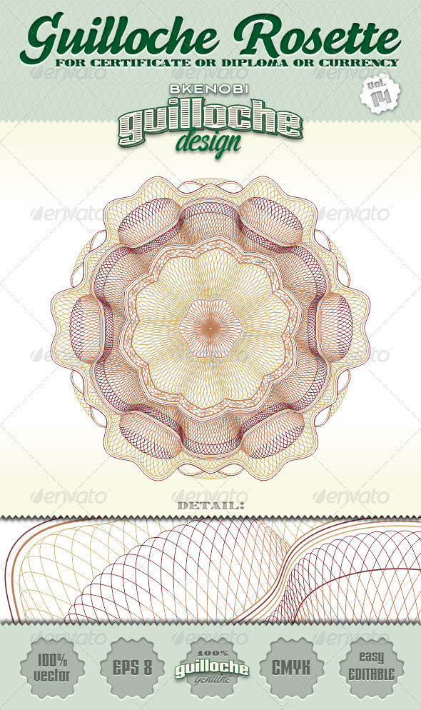 Guilloche Rosette Vol.14 - Decorative Symbols Decorative