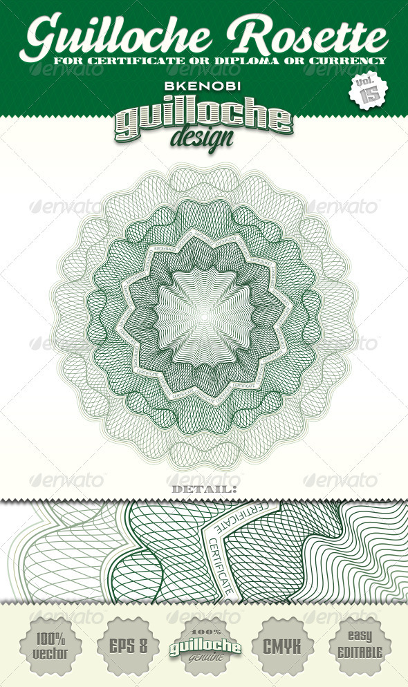 Guilloche Rosette Vol.15 - Decorative Symbols Decorative
