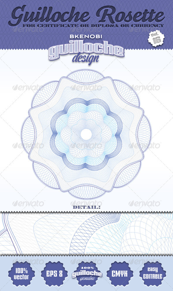 Guilloche Rosette Vol.16 - Decorative Symbols Decorative