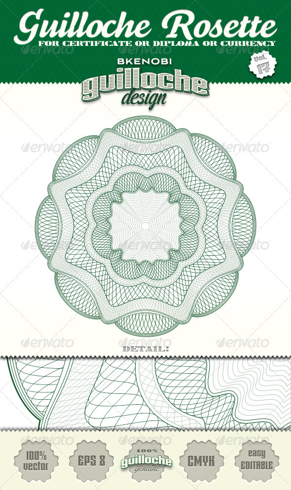 Guilloche Rosette Vol.17 - Decorative Symbols Decorative
