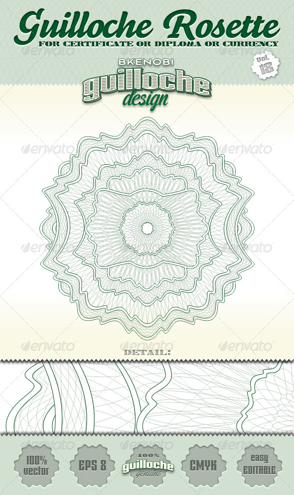Guilloche Rosette Vol.18 - Decorative Symbols Decorative