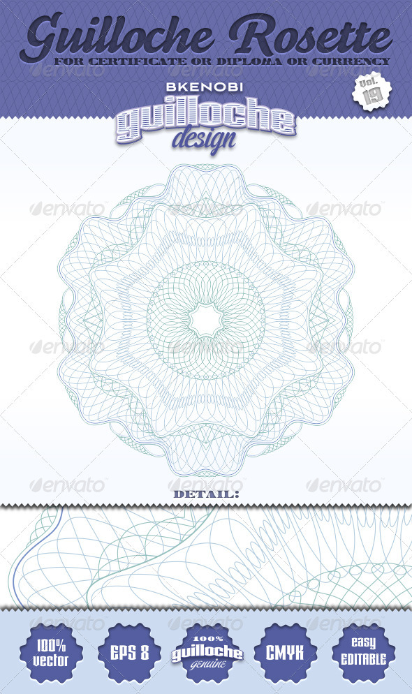 Guilloche Rosette Vol.19 - Decorative Symbols Decorative