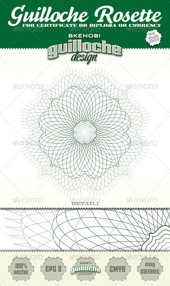 Guilloche Rosette Vol.20 - Decorative Symbols Decorative