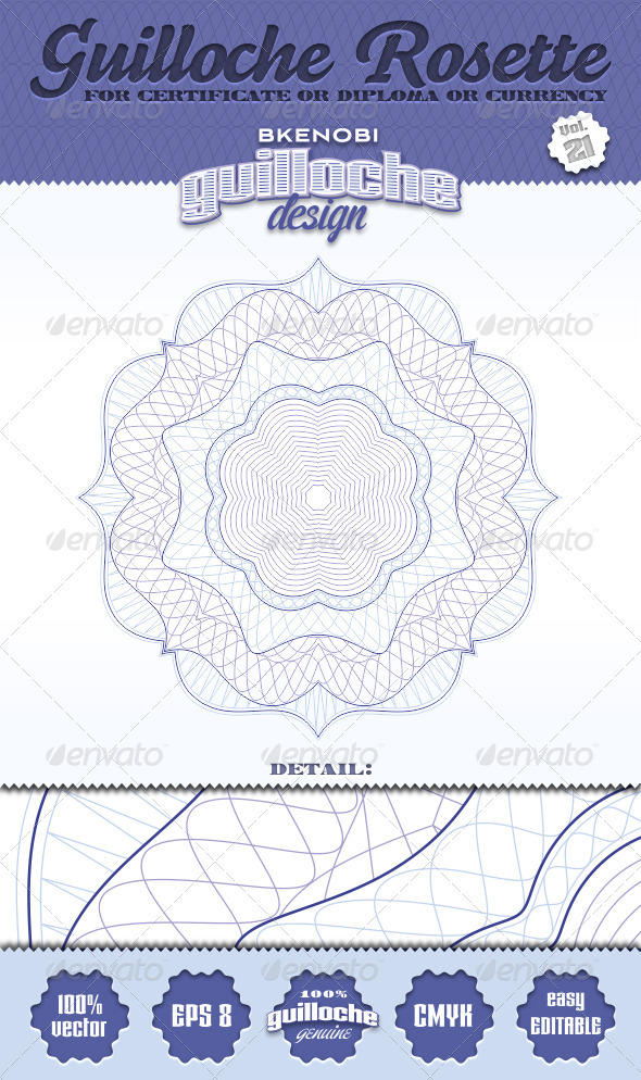 Guilloche Rosette Vol.21 - Decorative Symbols Decorative