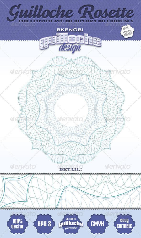 Guilloche Rosette Vol.22 - Decorative Symbols Decorative