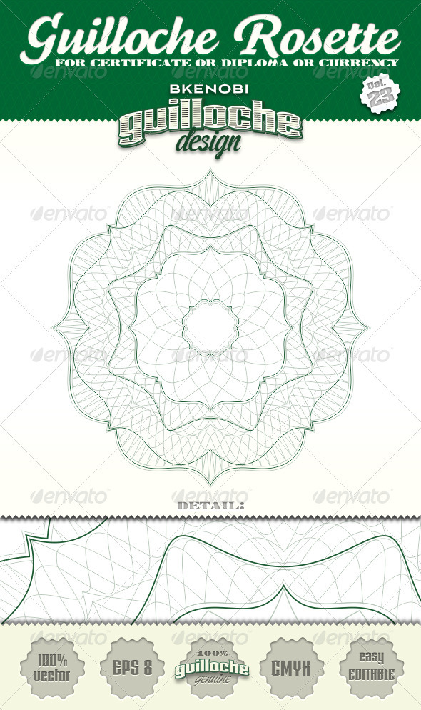 Guilloche Rosette Vol.23 - Decorative Symbols Decorative
