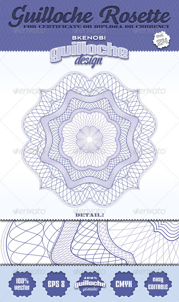 Guilloche Rosette Vol.24 - Decorative Symbols Decorative