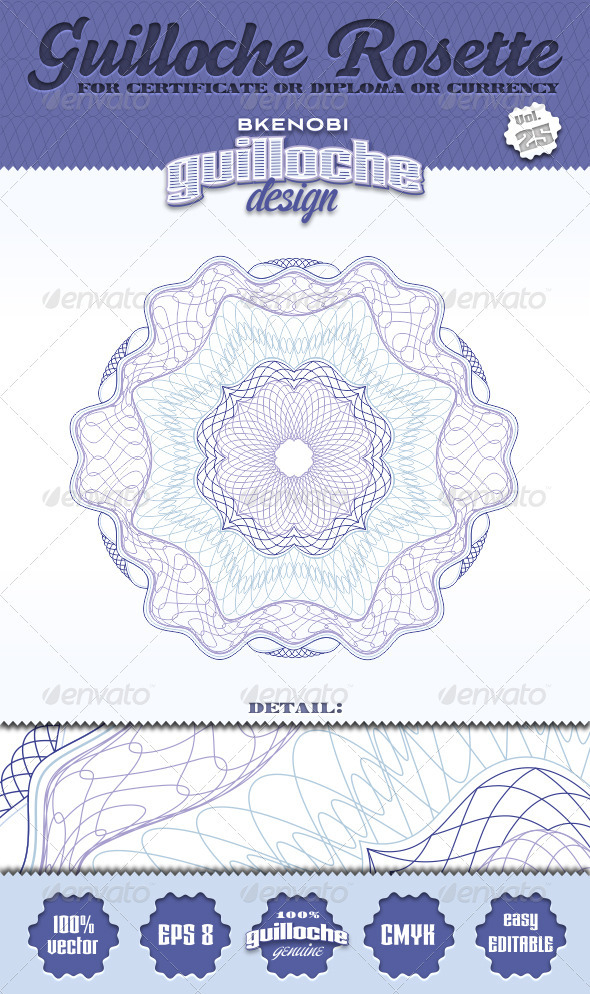 Guilloche Rosette Vol.25 - Decorative Symbols Decorative
