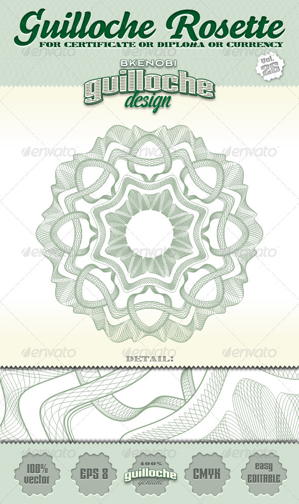 Guilloche Rosette Vol.26 - Decorative Symbols Decorative