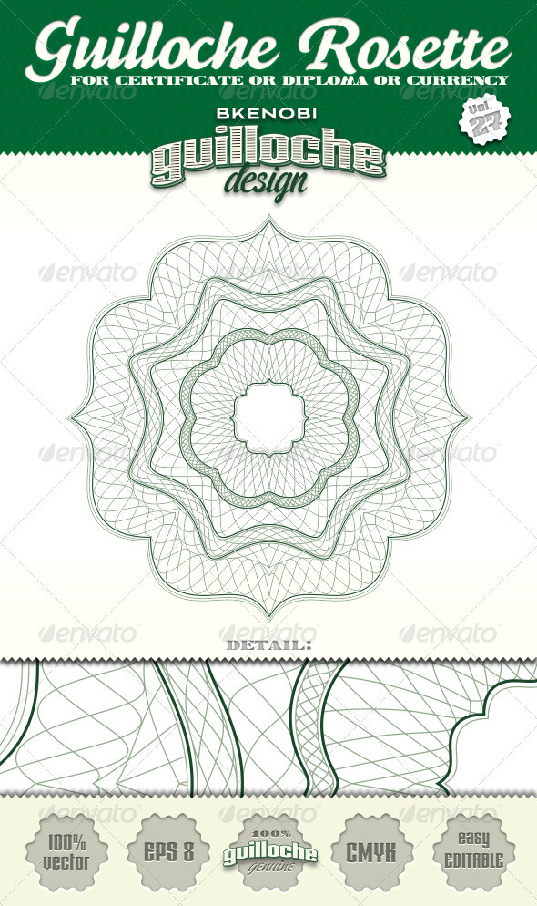 Guilloche Rosette Vol.27 - Decorative Symbols Decorative