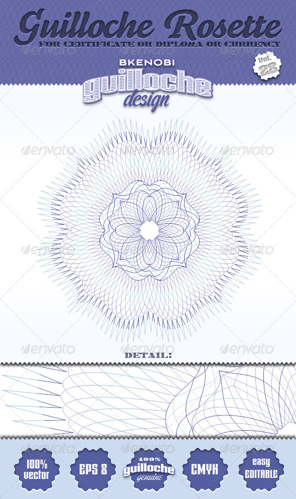 Guilloche Rosette Vol.28 - Decorative Symbols Decorative