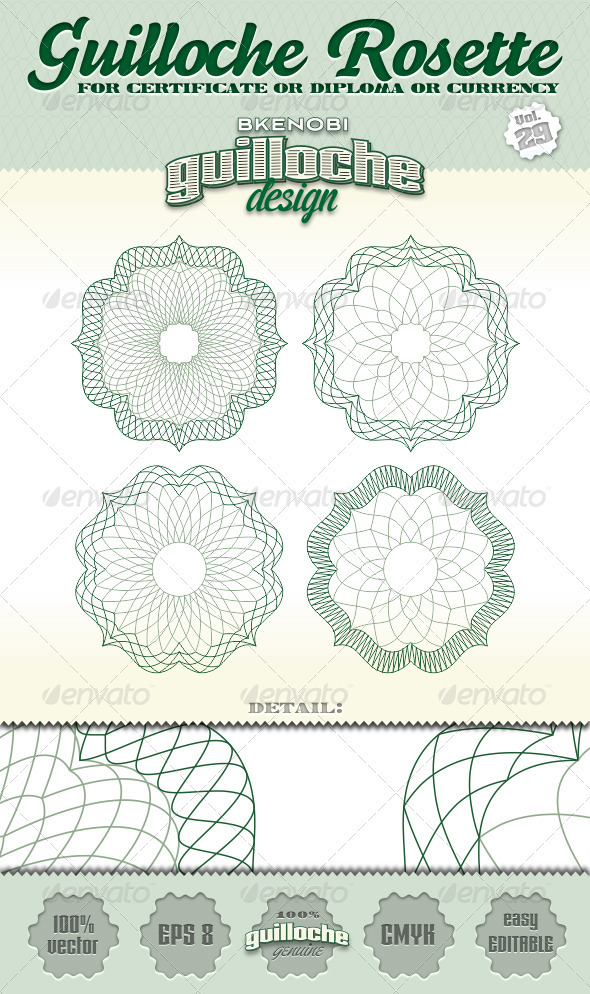 Guilloche Rosette Vol.29 - Decorative Symbols Decorative