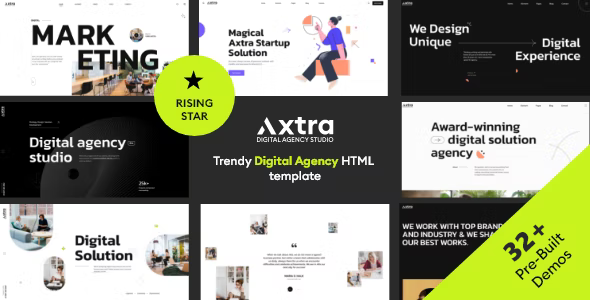 Extraordinary Axtra - Digital Agency Portfolio Template