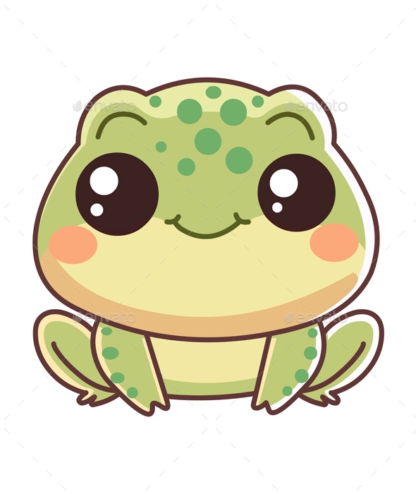 Baby Frog Kawaii, Vectors