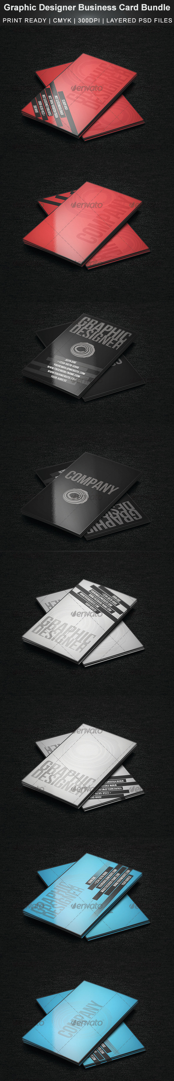 Graphic Designer Business Card Bundle - Creative Business Cards