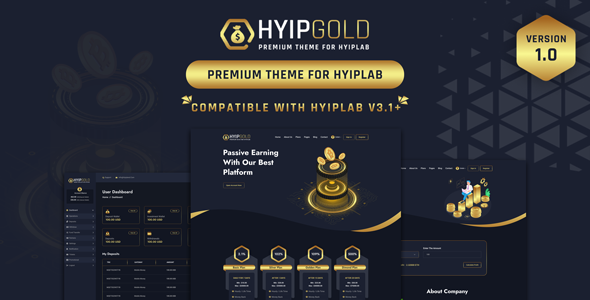 HyipGold - Premium Theme For HYIPLAB