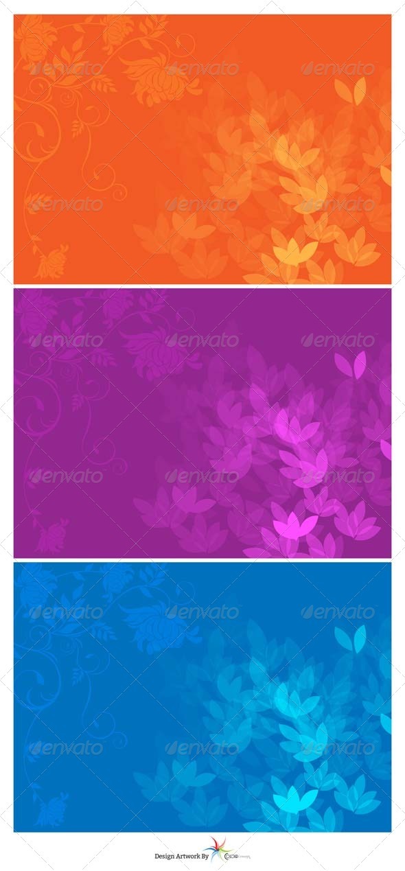 Floral Leaves Ornament Backgrounds - Backgrounds Business