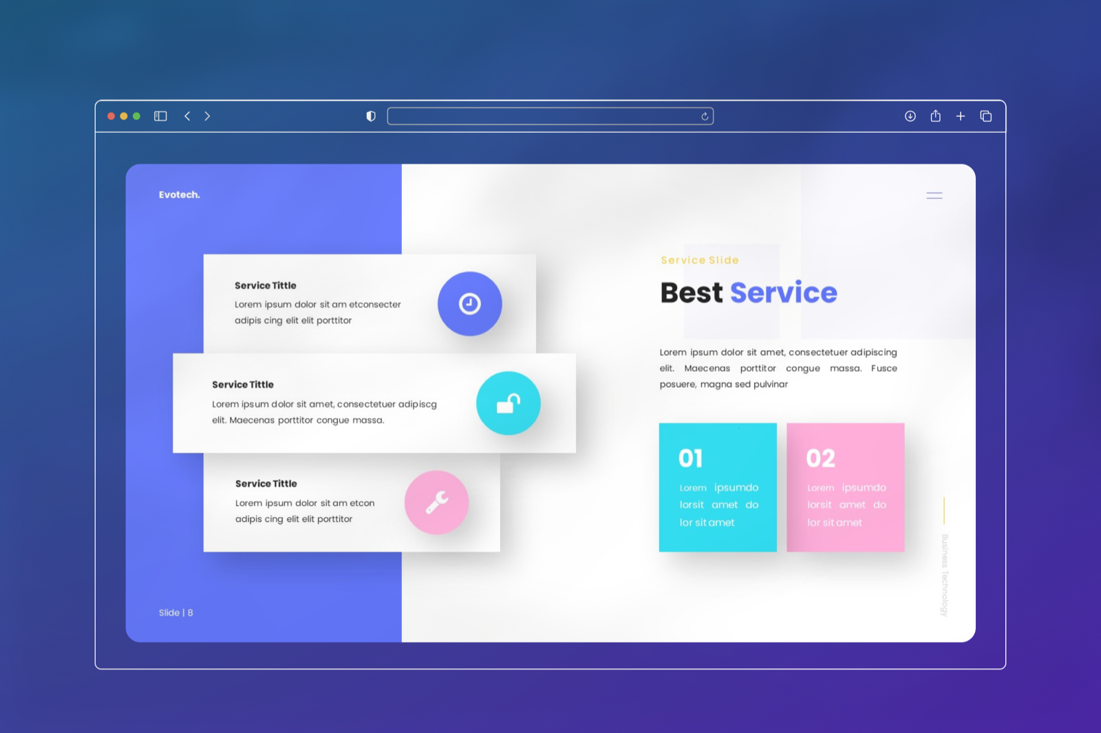 Evotech - Business Technology Keynote Template, Presentation Templates