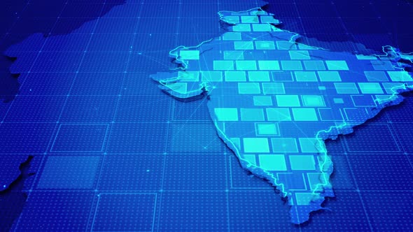Digital Rectangles In India Map alt