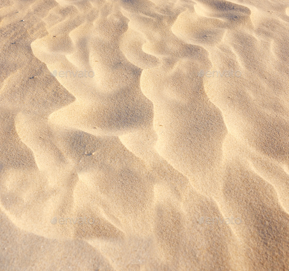 Sand art. Natural sand art at the beach. Stock Photo by