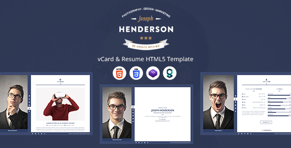 Henderson - vCard & Resume HTML5 Template