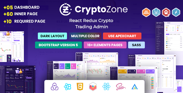 CryptoZone | React Crypto Trading Admin Dashboard Template