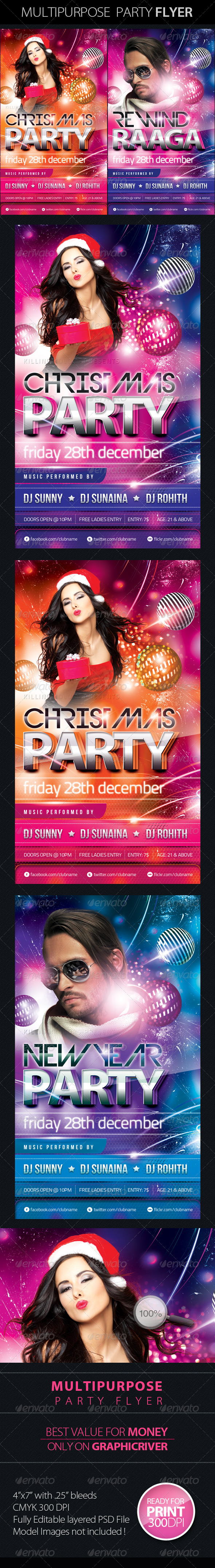 Multipurpose Party Flyer - Clubs & Parties Events