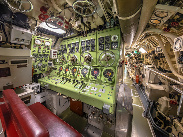 Interior of Submarine - Stock Photo - Images
