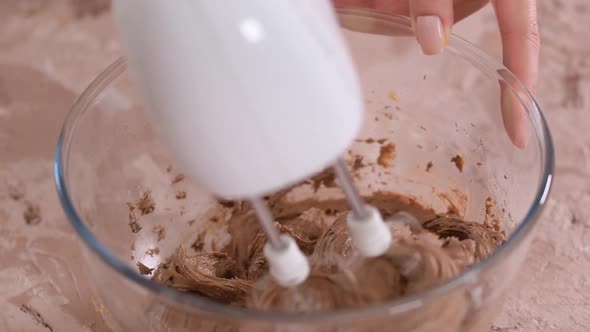 Stepbystep Process of Making a Chocolate Cake Batter