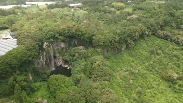 Epic view  Eongtto Falls, Jeju Volcanic Island the UNESCO World Heritage site