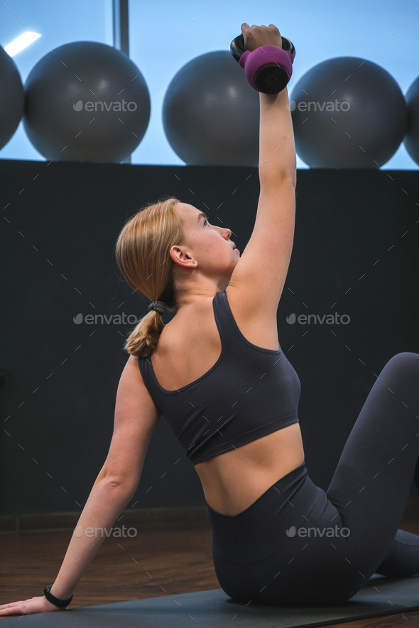 Sports fit Girl sports,fitness,yoga,pilates,meditative practices.Meditation,relaxation,mental health