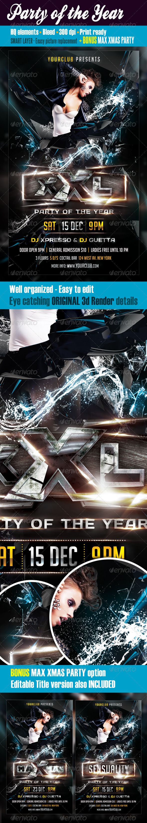 Party Of The Year Flyer - Clubs & Parties Events